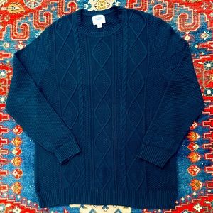 Old Navy Cable-knit Sweater Men’s Blue, Sz. XXL TG. Long sleeve.